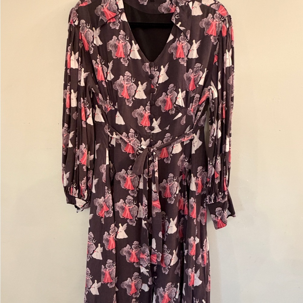 Nicoletta Carlone Angel or Devil, 2XL, 1940s style Repro Dress with Tie Waist